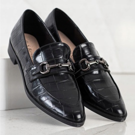 S. BARSKI Elegant Moccasins In Spitz black 1