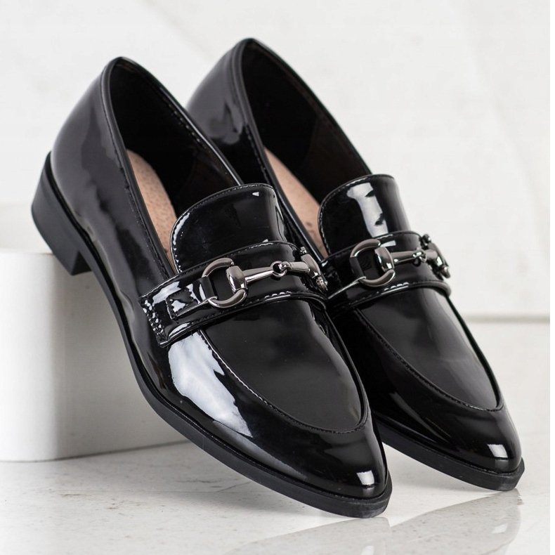 S. BARSKI Elegant Moccasins In Spitz black 1