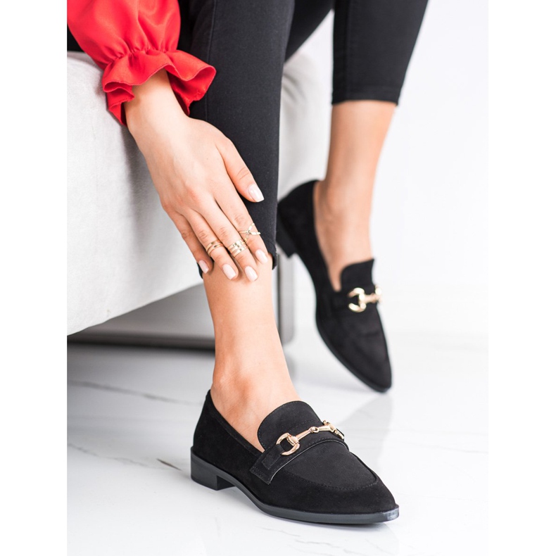 S. BARSKI Elegant Moccasins In Spitz black 2