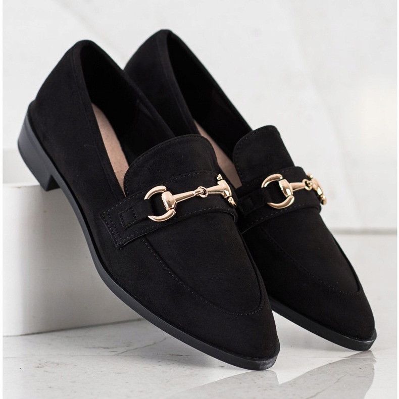 S. BARSKI Elegant Moccasins In Spitz black 1