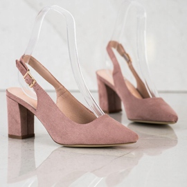 Pumps With an Open Heel by Sergio Leone pink 2