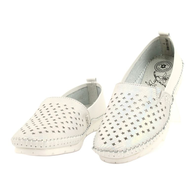 Evento women's loafers 21PB32-3613 white and silver 2 Evento women's loafers 21PB32-3613 white and silver 2