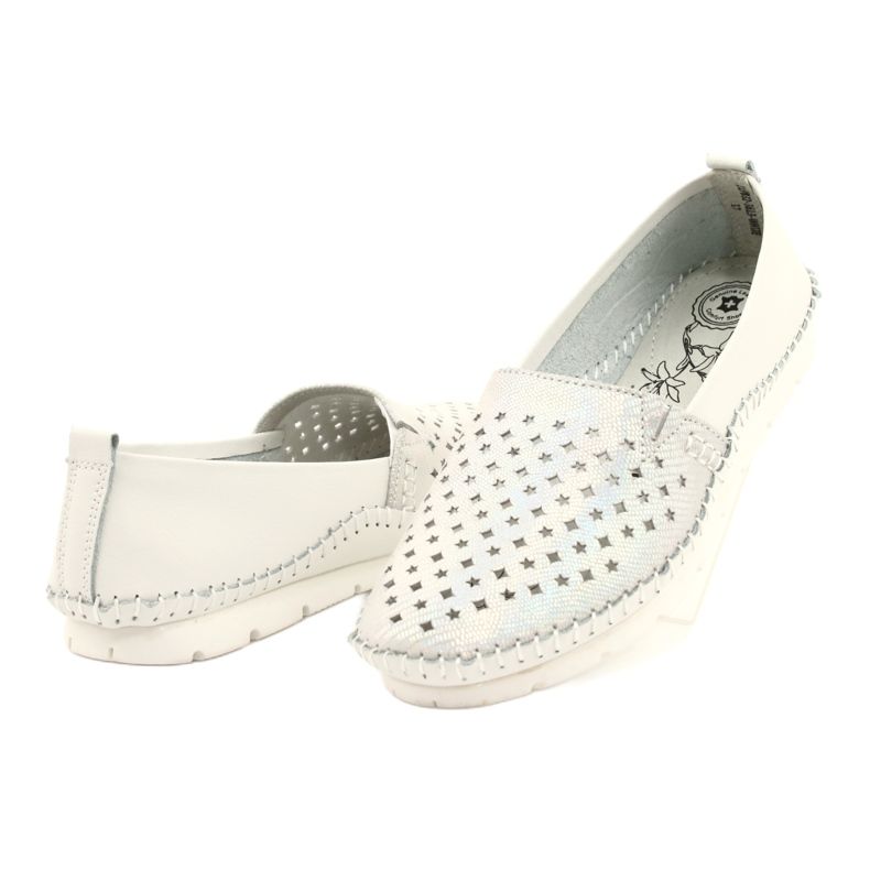 Evento women's loafers 21PB32-3613 white and silver 3 Evento women's loafers 21PB32-3613 white and silver 3