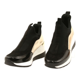Evento wedge sneakers 21PB35-4000 black golden 4