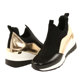 Evento wedge sneakers 21PB35-4000 black golden 5