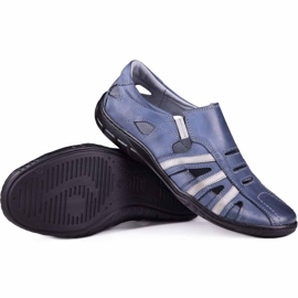 Kampol Men's openwork shoes for summer 16/53 navy blue 1