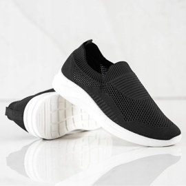 Ideal Shoes Black Sports Slipons 1 Ideal Shoes Black Sports Slipons 1