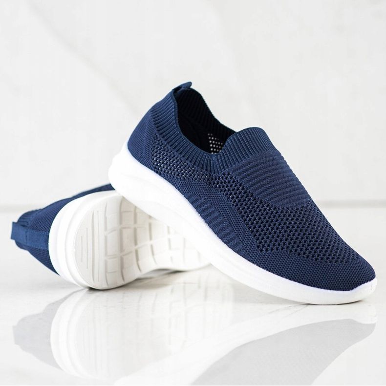 Ideal Shoes Navy Sports Slipons blue 1