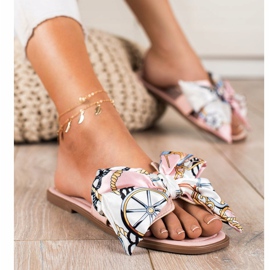 Seastar Elegant Slippers With A Decorative Bow pink 1