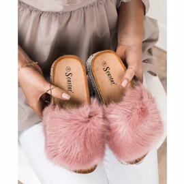 Seastar Fashionable Slippers On A Decorative Platform pink 2