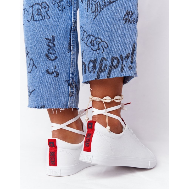 Women's Sneakers With Ribbon Big Star DD274685 White 1