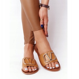 PS1 Women's Classic Slippers Camel Vicky brown golden 2 PS1 Women's Classic Slippers Camel Vicky brown golden 2