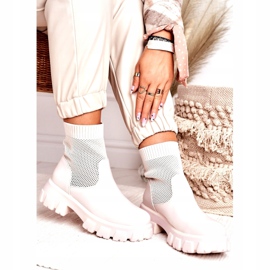 Women's Socks Boots Workers White Stormy 4
