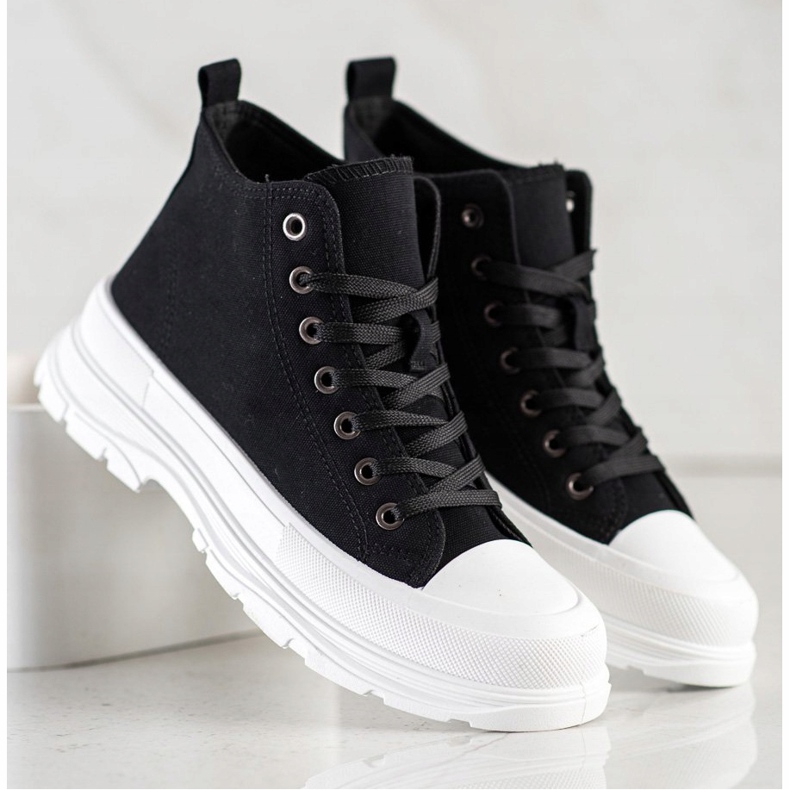 SHELOVET High Sneakers On The Platform black 1