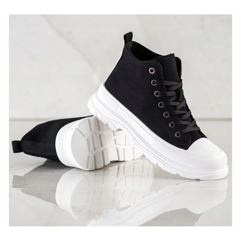 SHELOVET High Sneakers On The Platform black 2