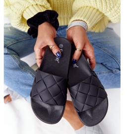 PS1 Women's Black Rubber Slippers Let's Swim 2 PS1 Women's Black Rubber Slippers Let's Swim 2