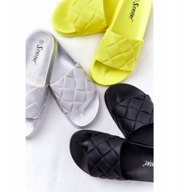 PS1 Women's Rubber Slippers Neon Yellow Let's Swim 2 PS1 Women's Rubber Slippers Neon Yellow Let's Swim 2