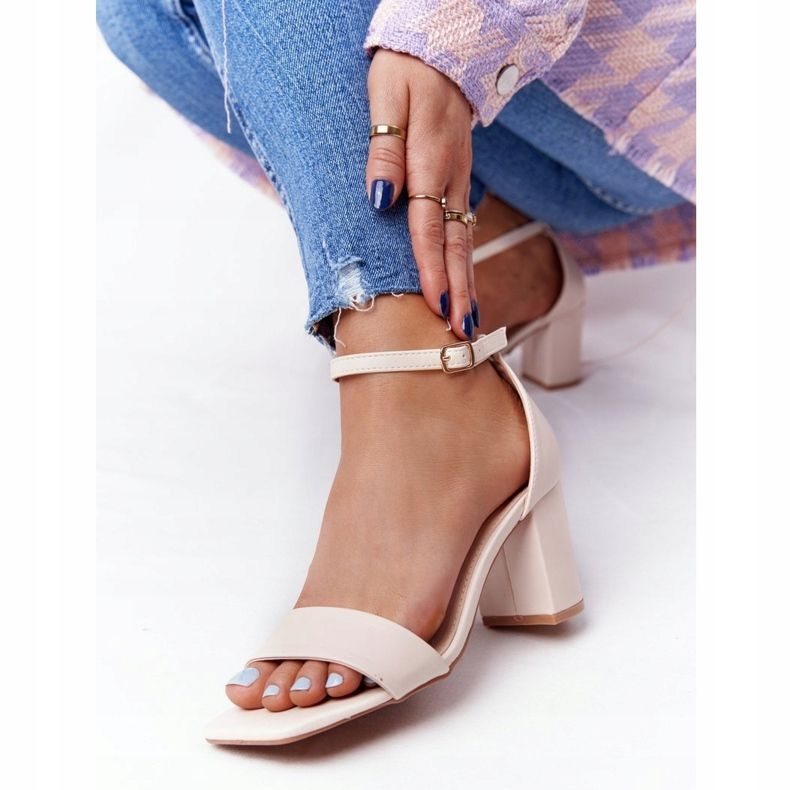 PS1 Sandals On High Heels Beżowe Born This Way beige 2