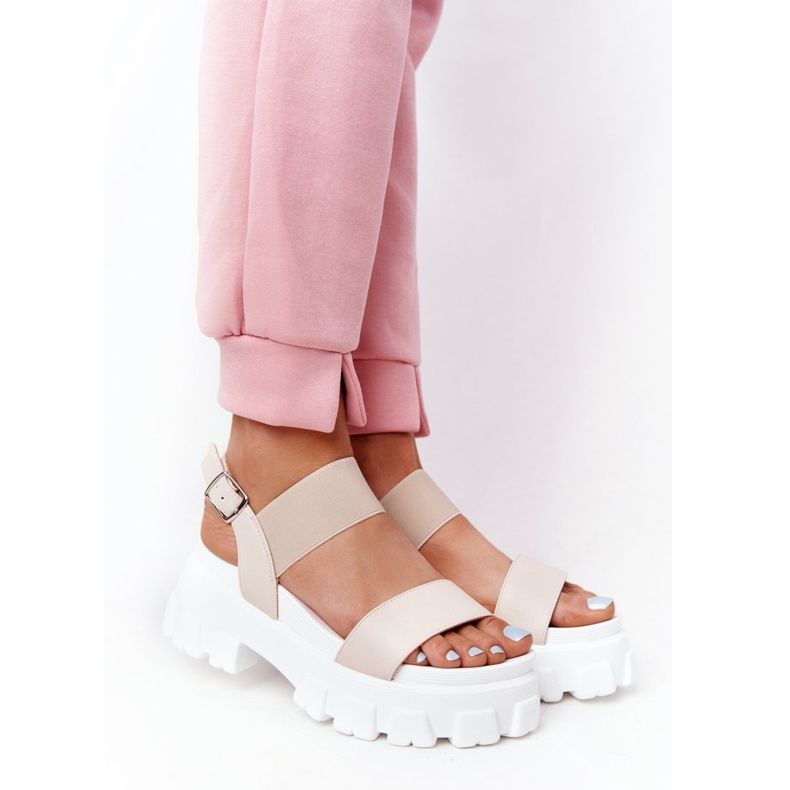 PS1 Vagabond Beige Platform Sandals 2