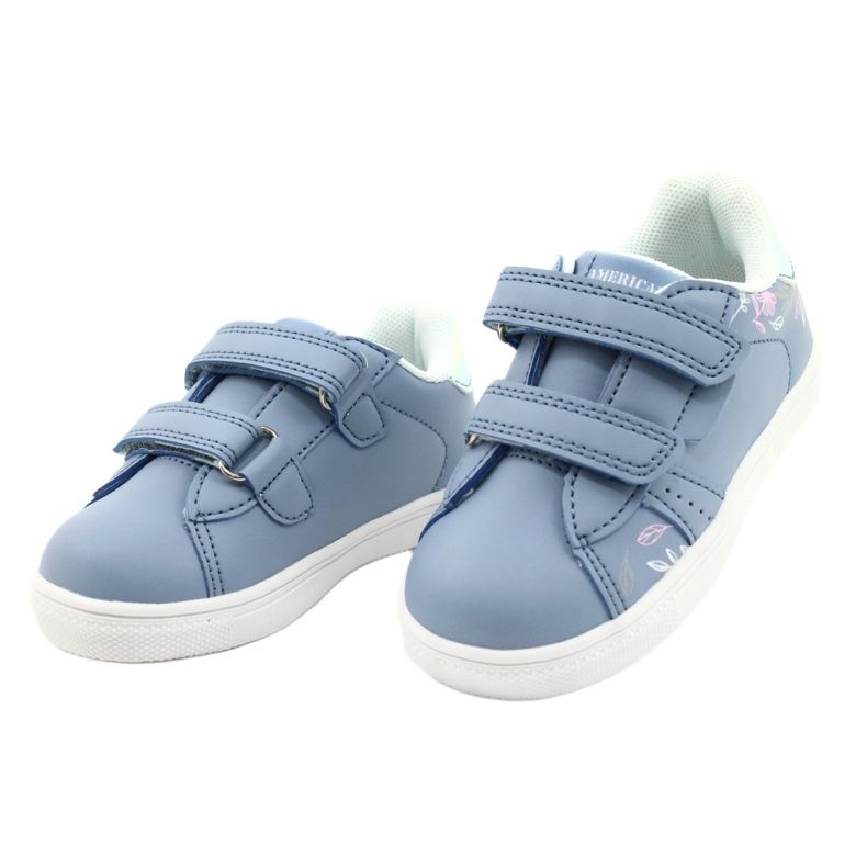 American Club Velcro shoes ES22 / 21 blue silver 2