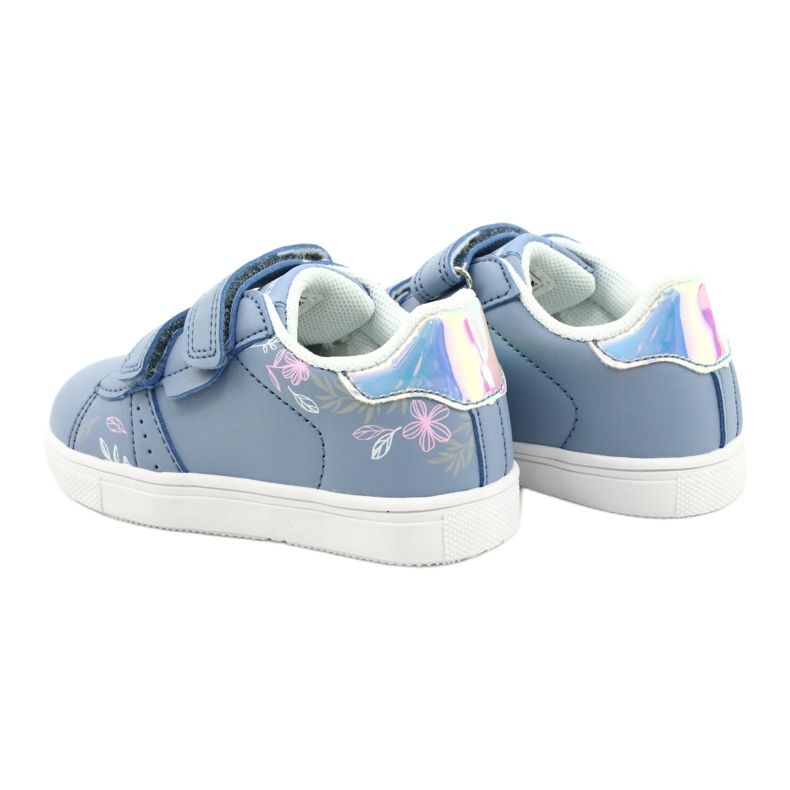 American Club Velcro shoes ES22 / 21 blue silver 5