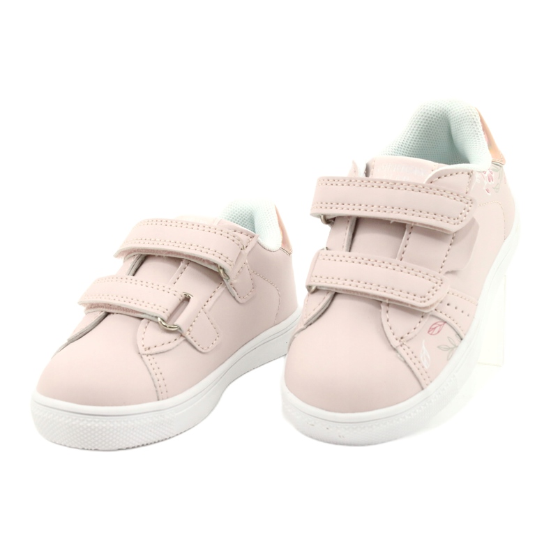 American Club Flowers ES22 / 21 Powder Pink Velcro shoes golden 2