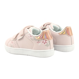 American Club Flowers ES22 / 21 Powder Pink Velcro shoes golden 5