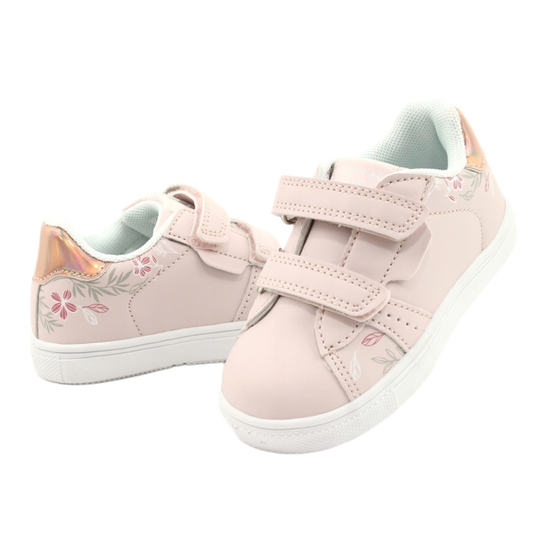 American Club Flowers ES22 / 21 Powder Pink Velcro shoes golden 3 American Club Flowers ES22 / 21 Powder Pink Velcro shoes golden 3