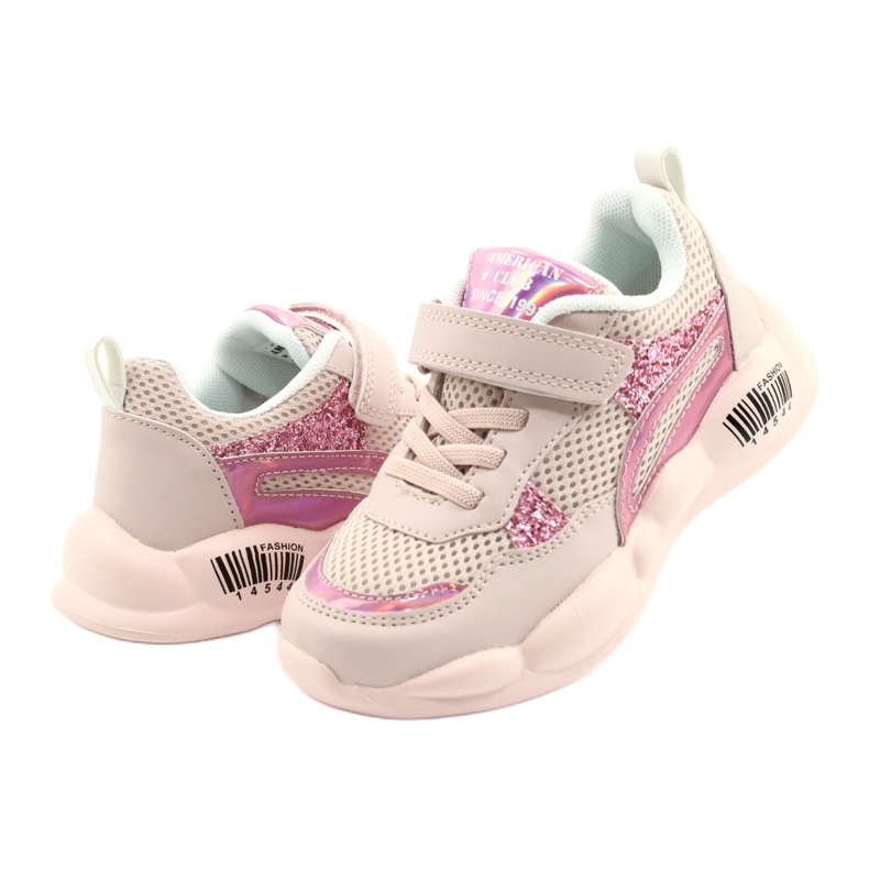 American Club Fashionable Pink Halographic Sports Shoes ES23/21 3