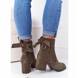 PJ1 Women's Green Warm Boots On A Heel Kayla 2