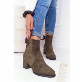 PJ1 Women's Green Warm Boots On A Heel Kayla 1