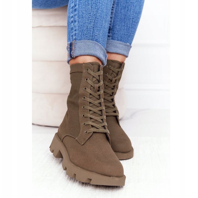 Women's Green Haley Worker Boots 2