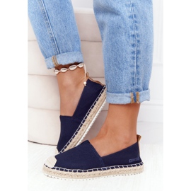 Espadrilles On A Braided Sole Big Star HH274500 Navy Blue 2