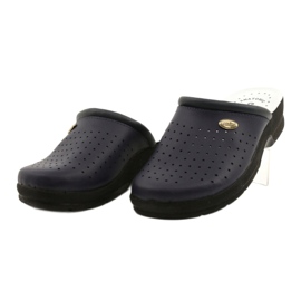 Leather Slippers Comfooty Alessia Navy Blue 1