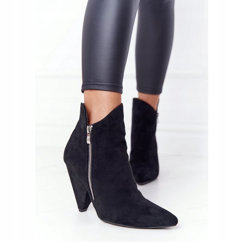 Asymmetrical Boots On High Heel Lu Boo Black 2