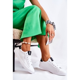 Women's Leather Sneakers Big Star HH274071 White and Black 2