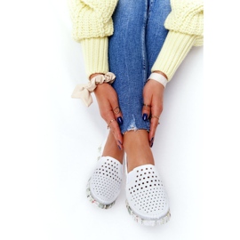 Openwork Leather Shoes Maciejka White 03512B-11 multicolored 1
