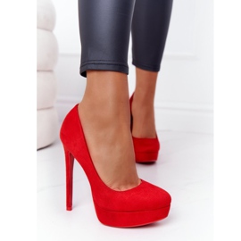 PS1 Classic Red Suede Margharita Heels 2