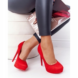PS1 Classic Red Suede Margharita Heels 1
