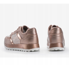 Champagne sneakers eco-leather 2019-447 multicolored golden 2