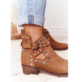 PS1 Openwork boots with jets Camel Dakota brown 2