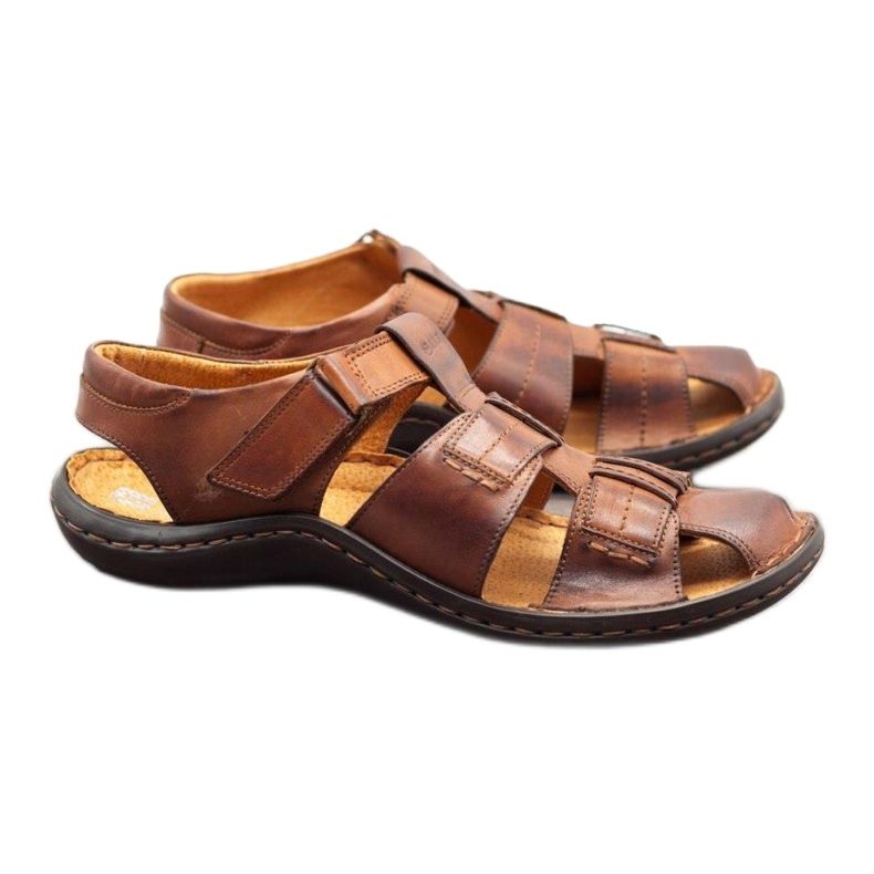 ABIS Men's leather sandals 4557 brown 1