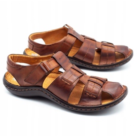 ABIS Men's leather sandals 4557 brown 2