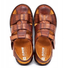 ABIS Men's leather sandals 4557 brown 4