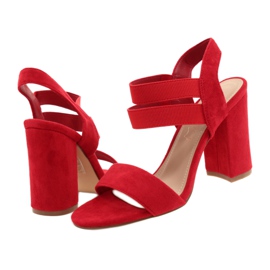 EVento Comfortable suede women's sandals on the event 21SD35-3540 red 2