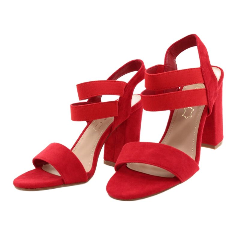 EVento Comfortable suede women's sandals on the event 21SD35-3540 red 1