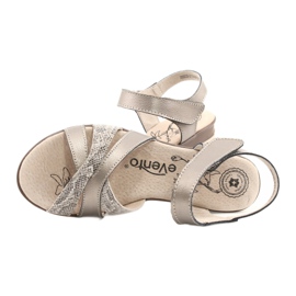 Evento Comfortable Leather Sandals 20SD20-2174 Bronze beige brown multicolored 4
