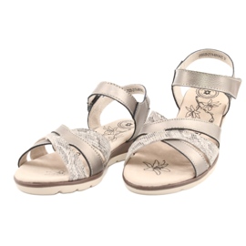 Evento Comfortable Leather Sandals 20SD20-2174 Bronze beige brown multicolored 1