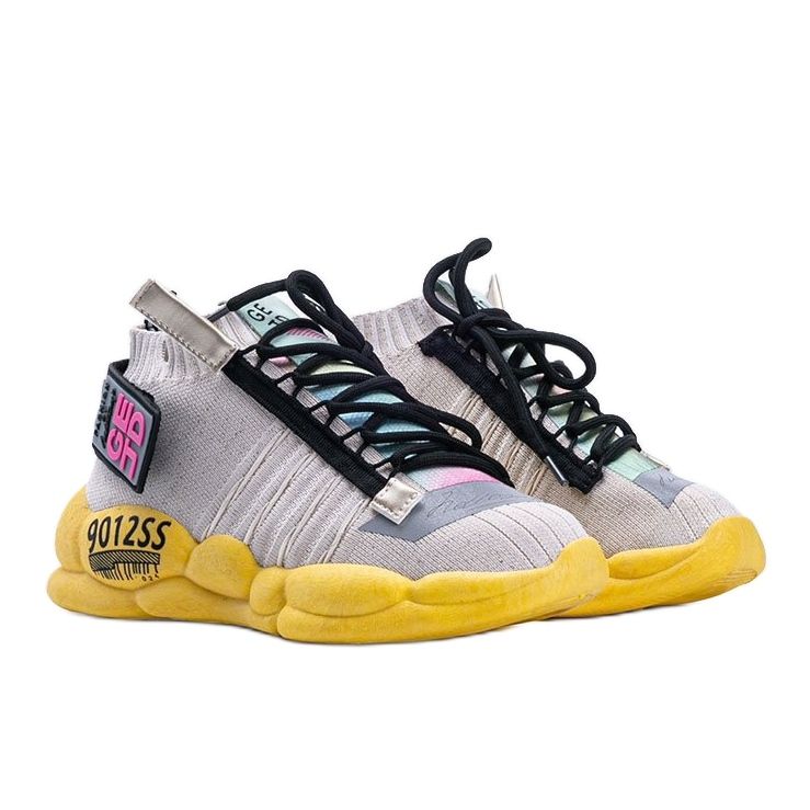 Sneakers beige socks Ava multicolored 1