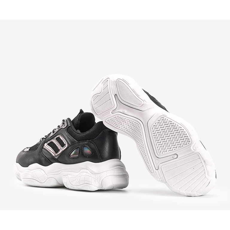 Black sneakers with thick Annette soles 2